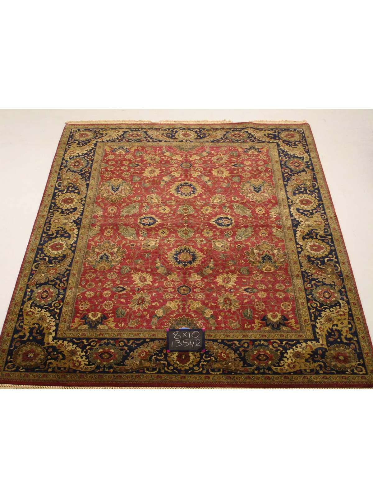 Traditional Red OM-1 8x10 Hand Knotted Area Rug from India