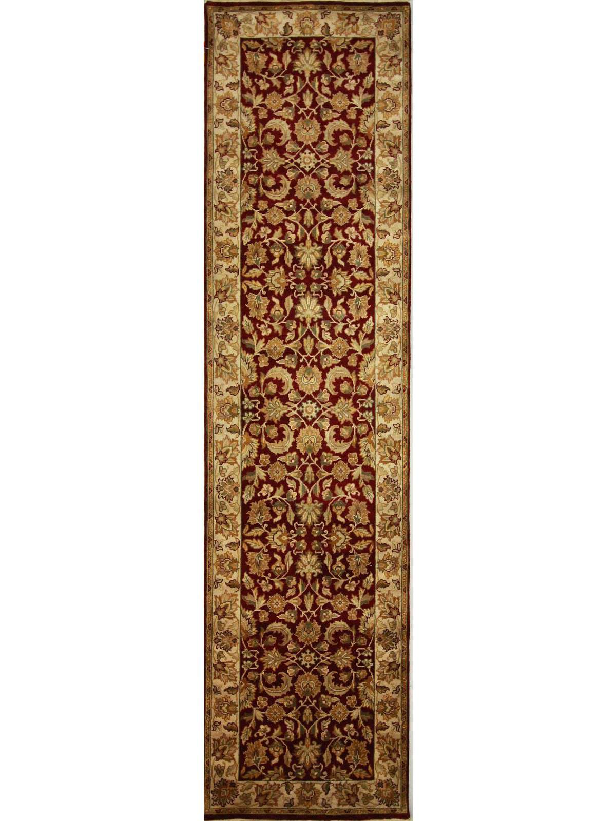 Traditional Red CO-1286 10ft Runner Hand Knotted Area Rug from India