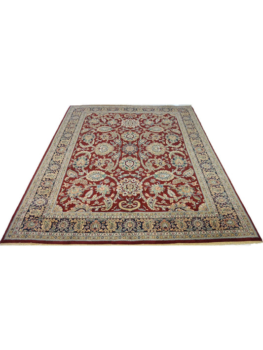 Traditional Red SK 8x10 Hand Knotted Area Rug from India