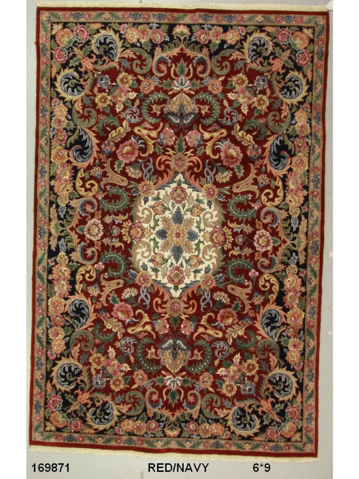 Traditional Red SK 6x9 Hand Knotted Area Rug from India