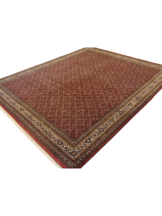 Traditional Peach SK 8x10 Hand Knotted Area Rug from India
