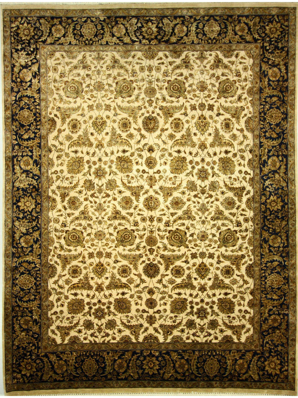 Traditional Ivory CE4001A 9x12 Hand Knotted Area Rug from India