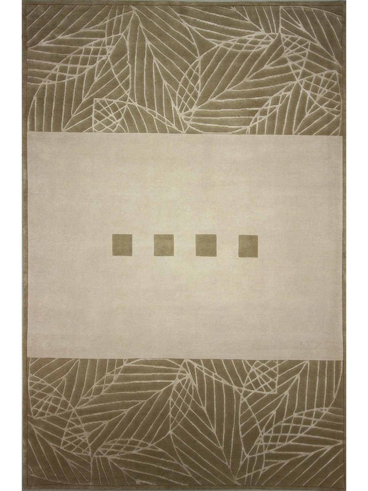 Traditional Beige SPIDER 6x9 Hand Knotted Area Rug from India