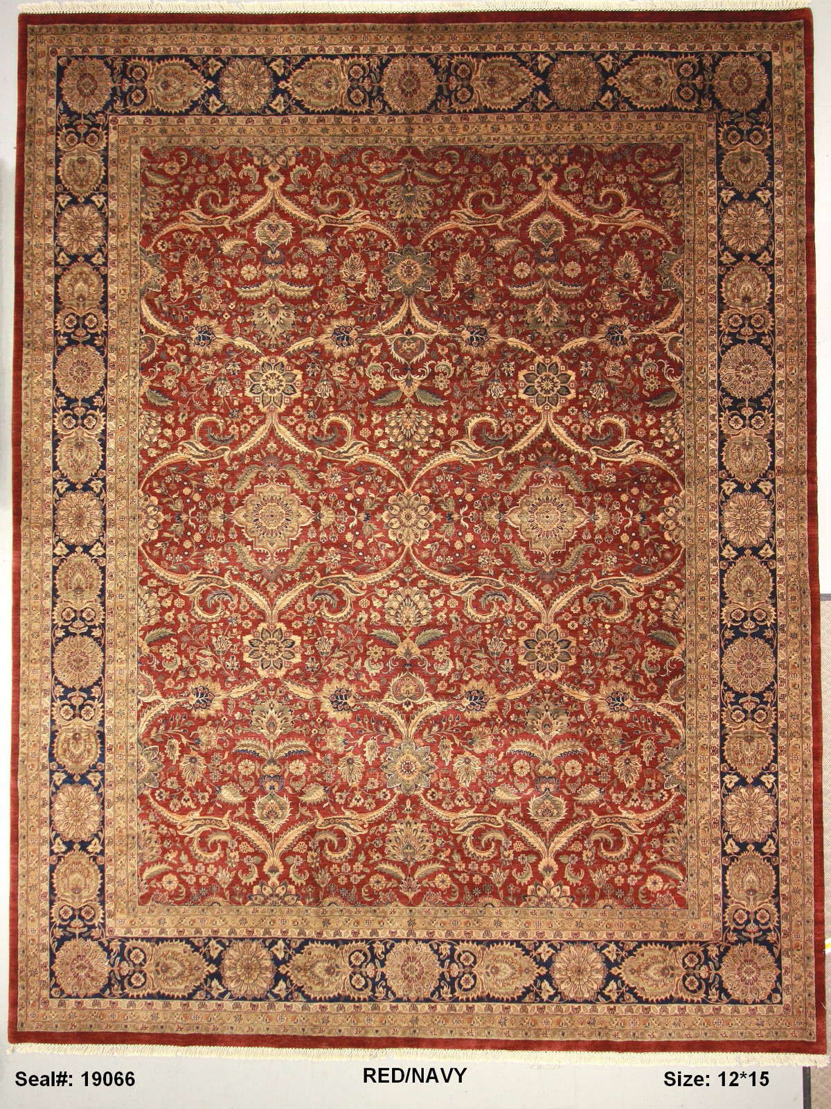 Traditional Red CE977/11B 12x15 Hand Knotted Area Rug from India