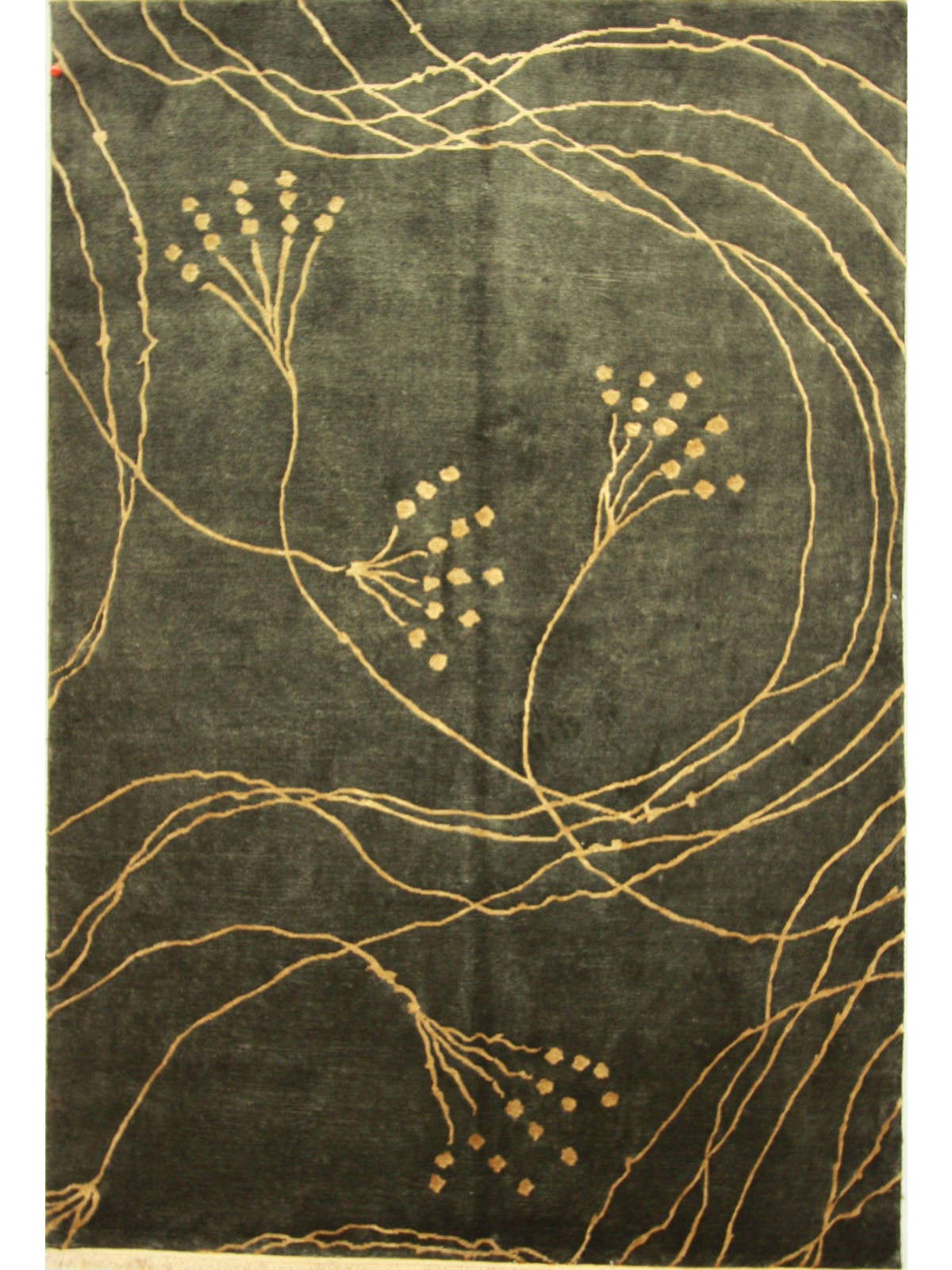 Modern Green 7269 Oversize Hand Knotted Area Rug from India