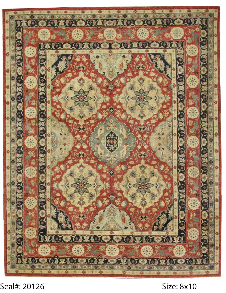 Traditional Red GCH-3A 9x12 Flat Weave Area Rug from Afghanistan