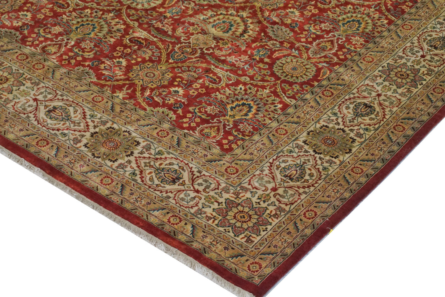 Traditional Red 401 9x12 Hand Knotted Area Rug from India