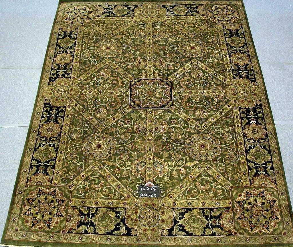 Traditional Charcol SK-997 10x14 Hand Knotted Area Rug from India