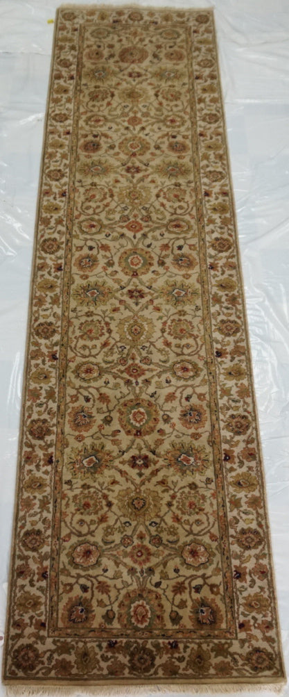 Traditional L.Gold JMH-41 12ft Runner Hand Knotted Area Rug from India