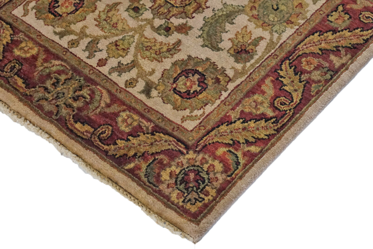 Traditional Ivory SK-966 Oversize Runner Hand Knotted Area Rug from India