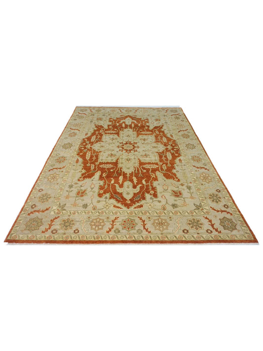 Traditional Red SP-34 7x10 Hand Knotted Area Rug from India