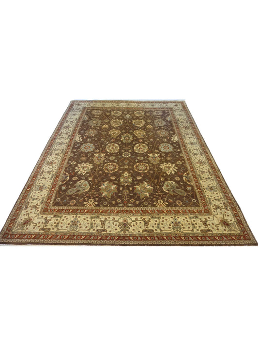 Traditional Brown GCH-5A 8x10 Hand Knotted Area Rug from India