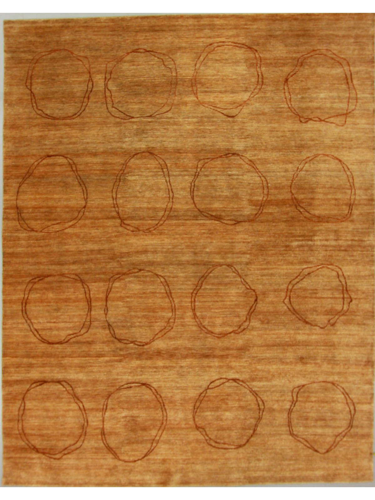 Modern L.Brown 5578 9x12 Hand Knotted Area Rug from Nepal