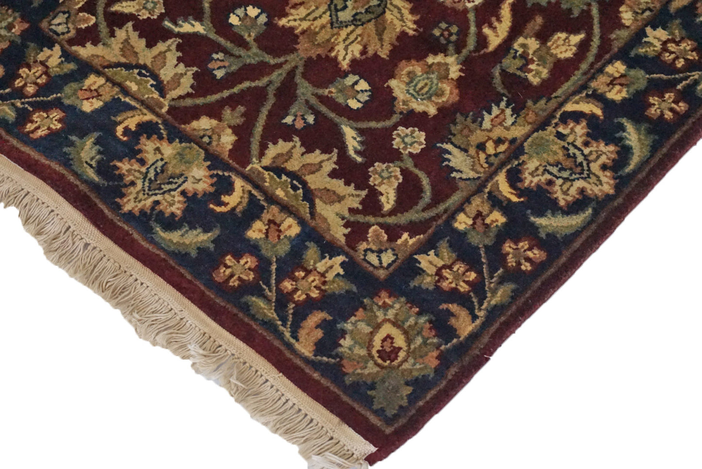 Traditional D.Red AH-102 7ft Runner Hand Knotted Area Rug from India