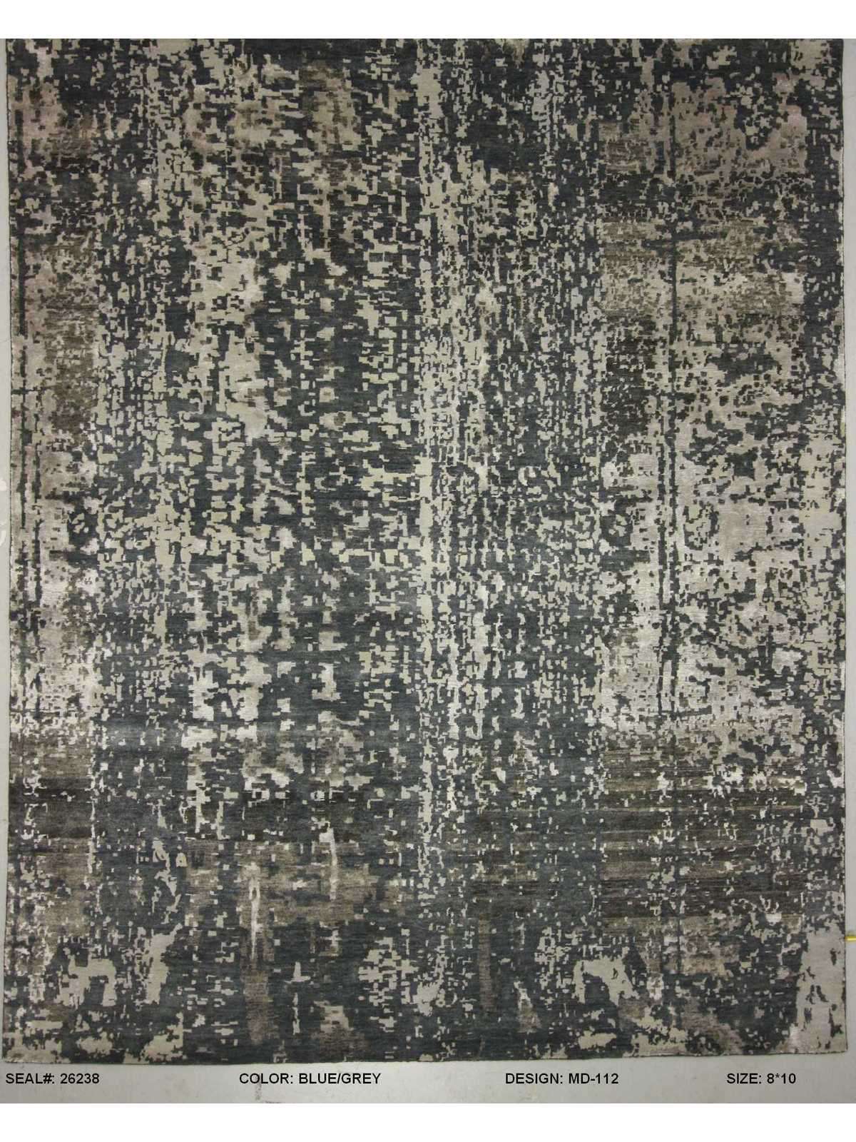 Modern Blue MD-112 8x10 Hand Knotted Area Rug from India