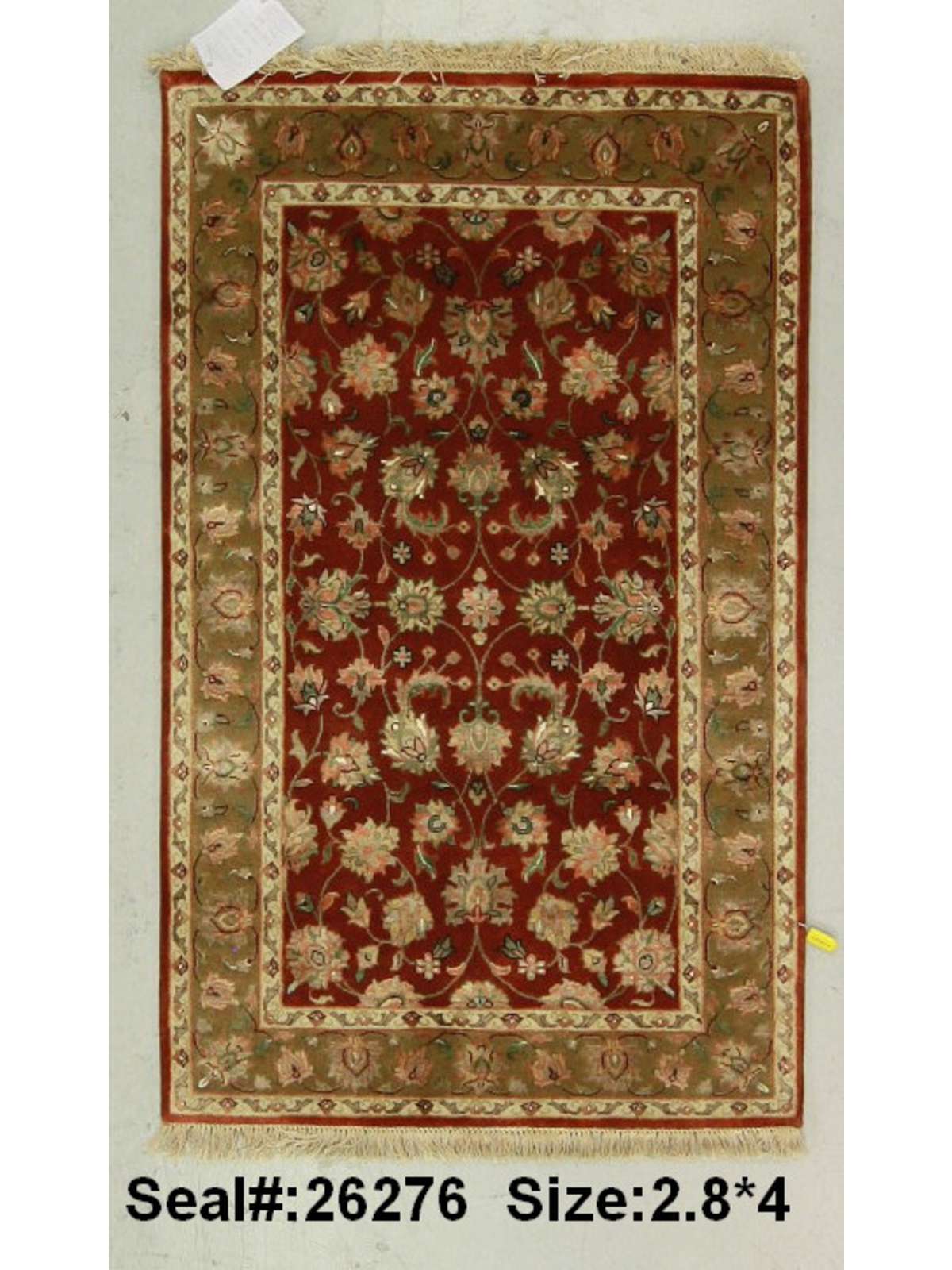 Traditional Rust BC-2006 Oversize Hand Knotted Area Rug from India