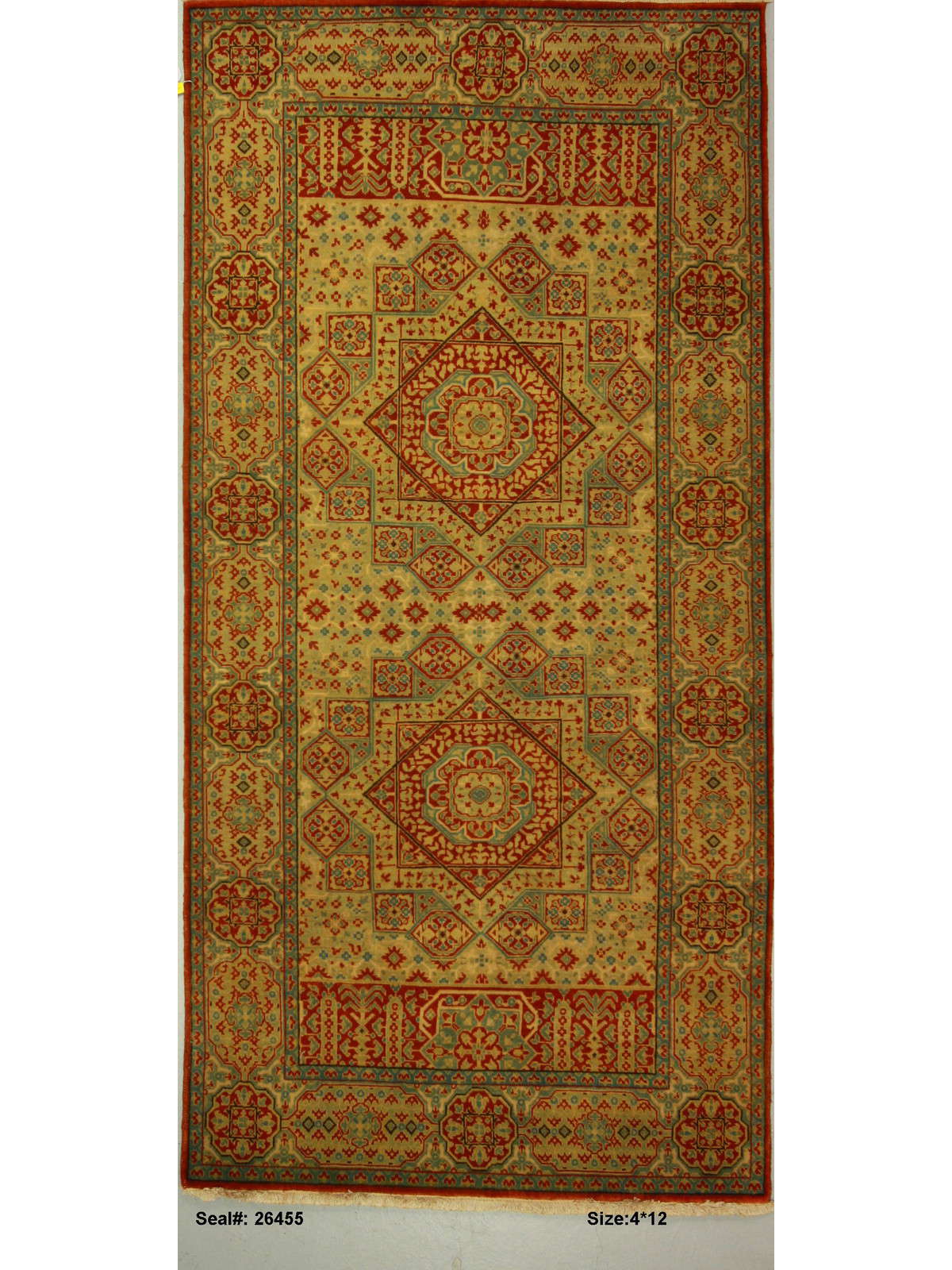 Traditional Red 1317 Oversize Runner Hand Knotted Area Rug from India