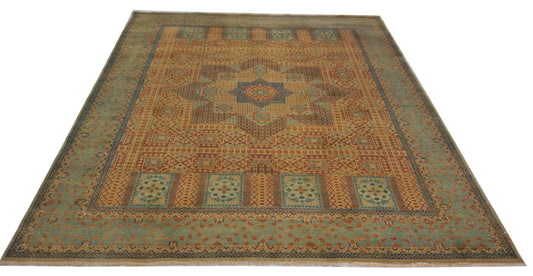 Traditional Rust 4127 9x12 Hand Knotted Area Rug from India