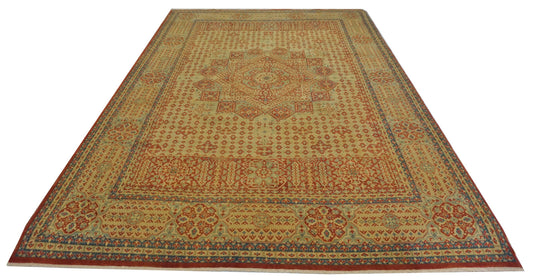 Traditional Red 1317 10x14 Hand Knotted Area Rug from India