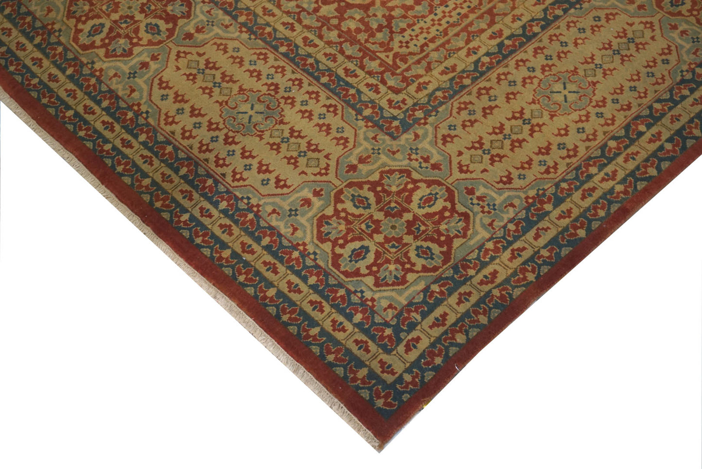 Traditional Red 1317 10x14 Hand Knotted Area Rug from India