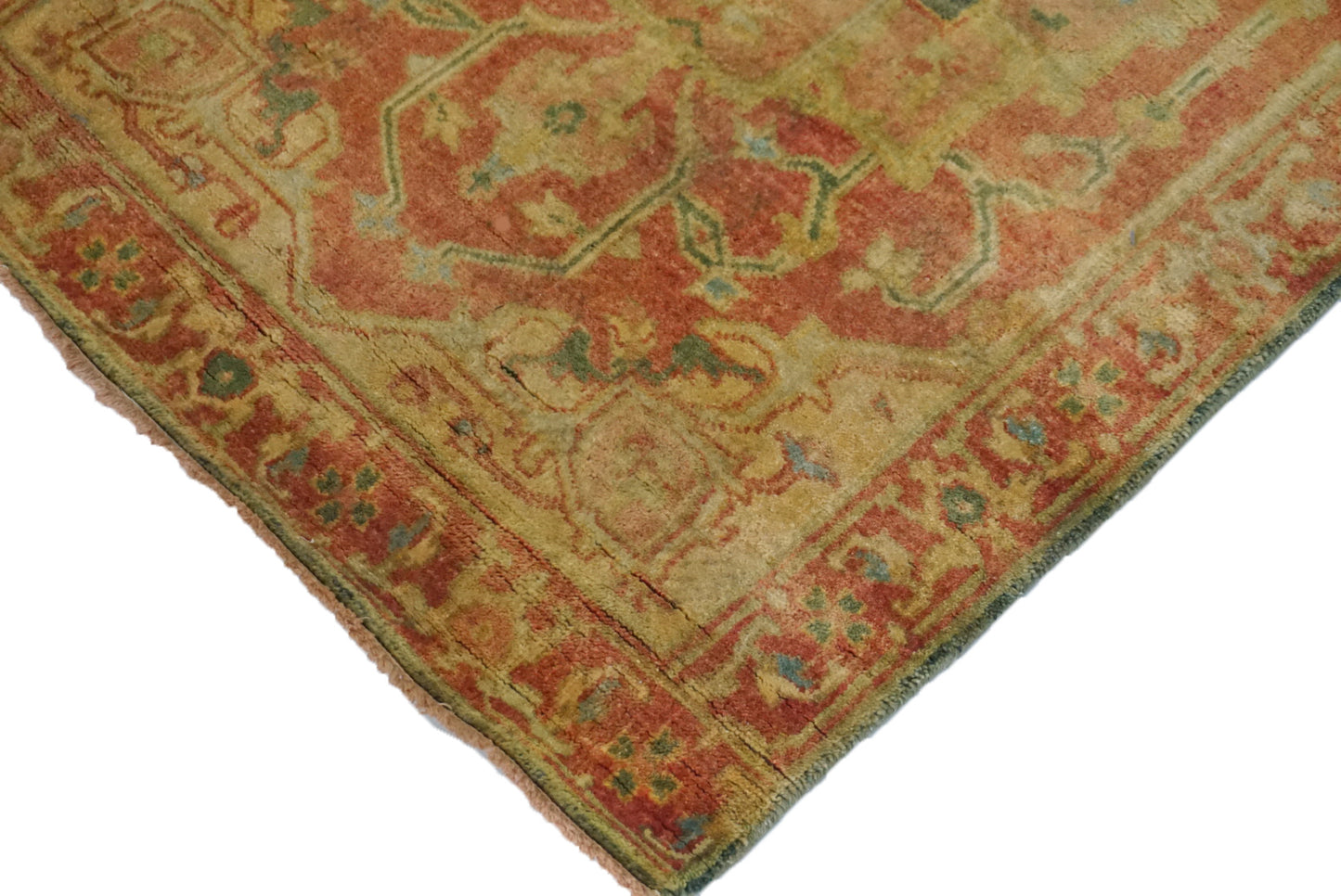 Traditional Red 354 12ft Runner Hand Knotted Area Rug from India