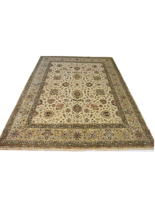 Traditional Ivory SF-122 8x10 Hand Knotted Area Rug from India