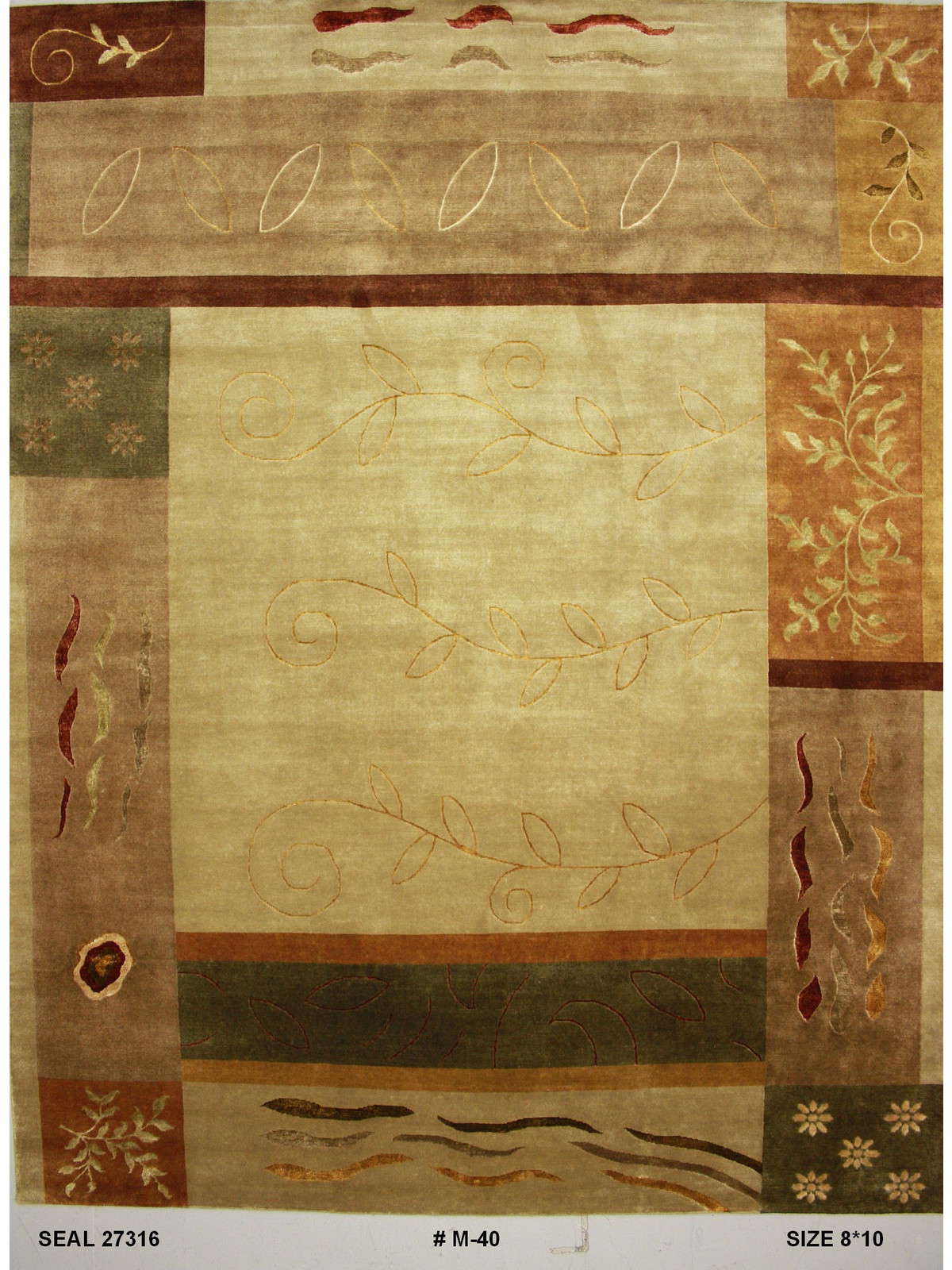 Modern Pastle M-40 8x10 Hand Knotted Area Rug from India