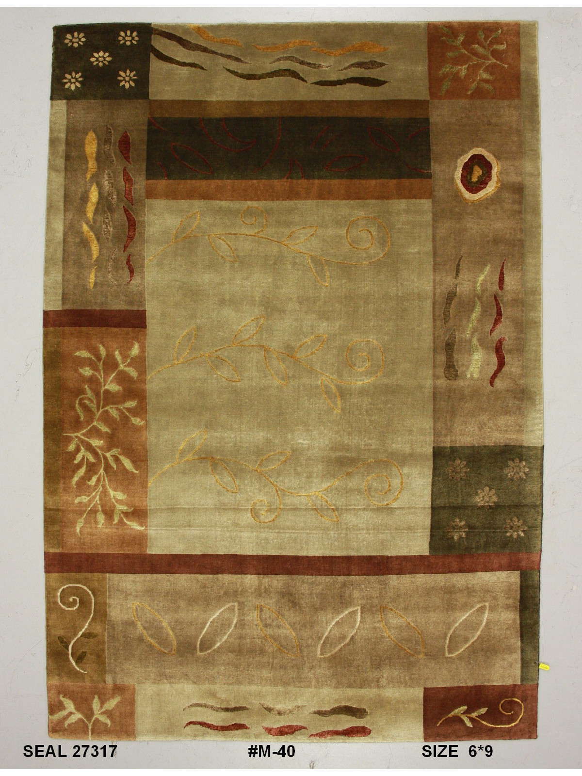 Modern Pastle M-40 6x9 Hand Knotted Area Rug from India