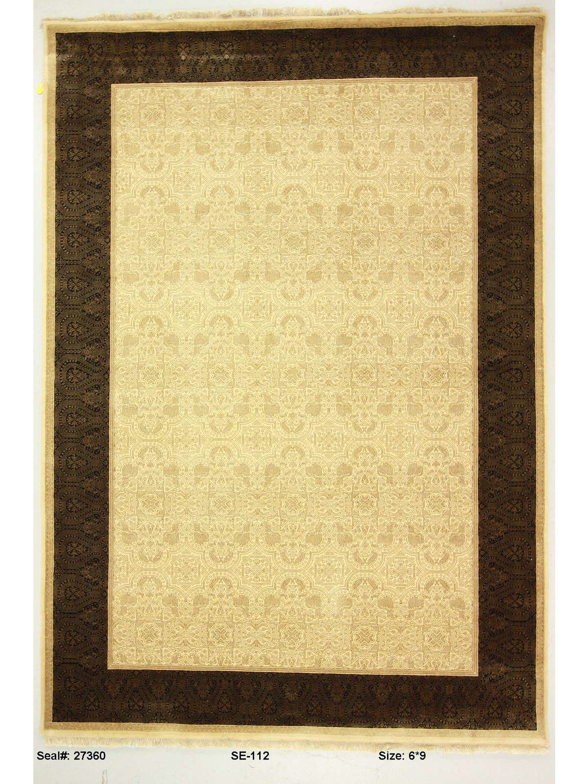 Traditional Gold SE-112 6x9 Hand Knotted Area Rug from India