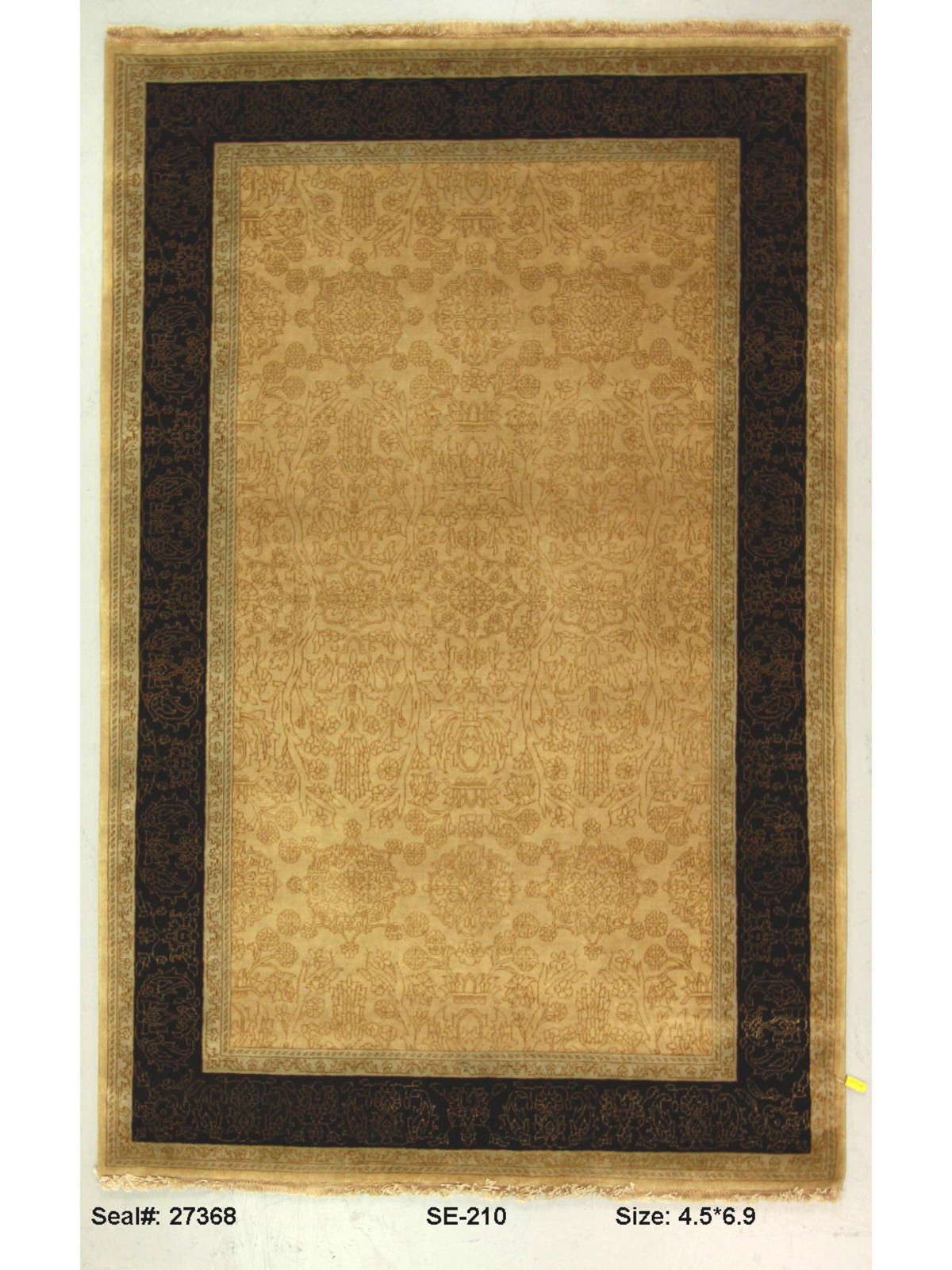Traditional Gold SE-210 Oversize Hand Knotted Area Rug from India