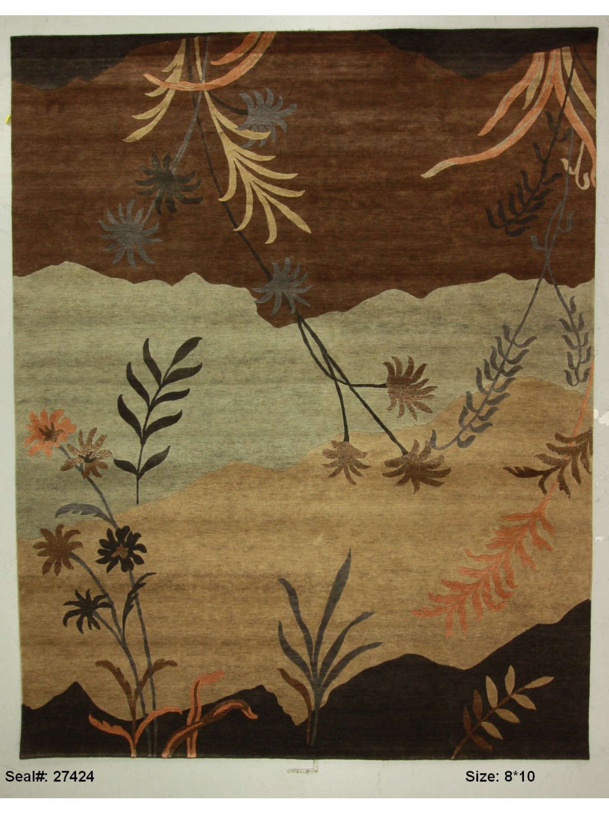 Modern Multi FOURFIELD 8x10 Hand Knotted Area Rug from India