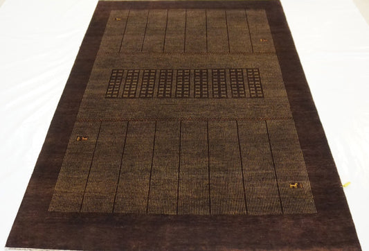 Traditional Chocolate 578 5x7 Hand Knotted Area Rug from India