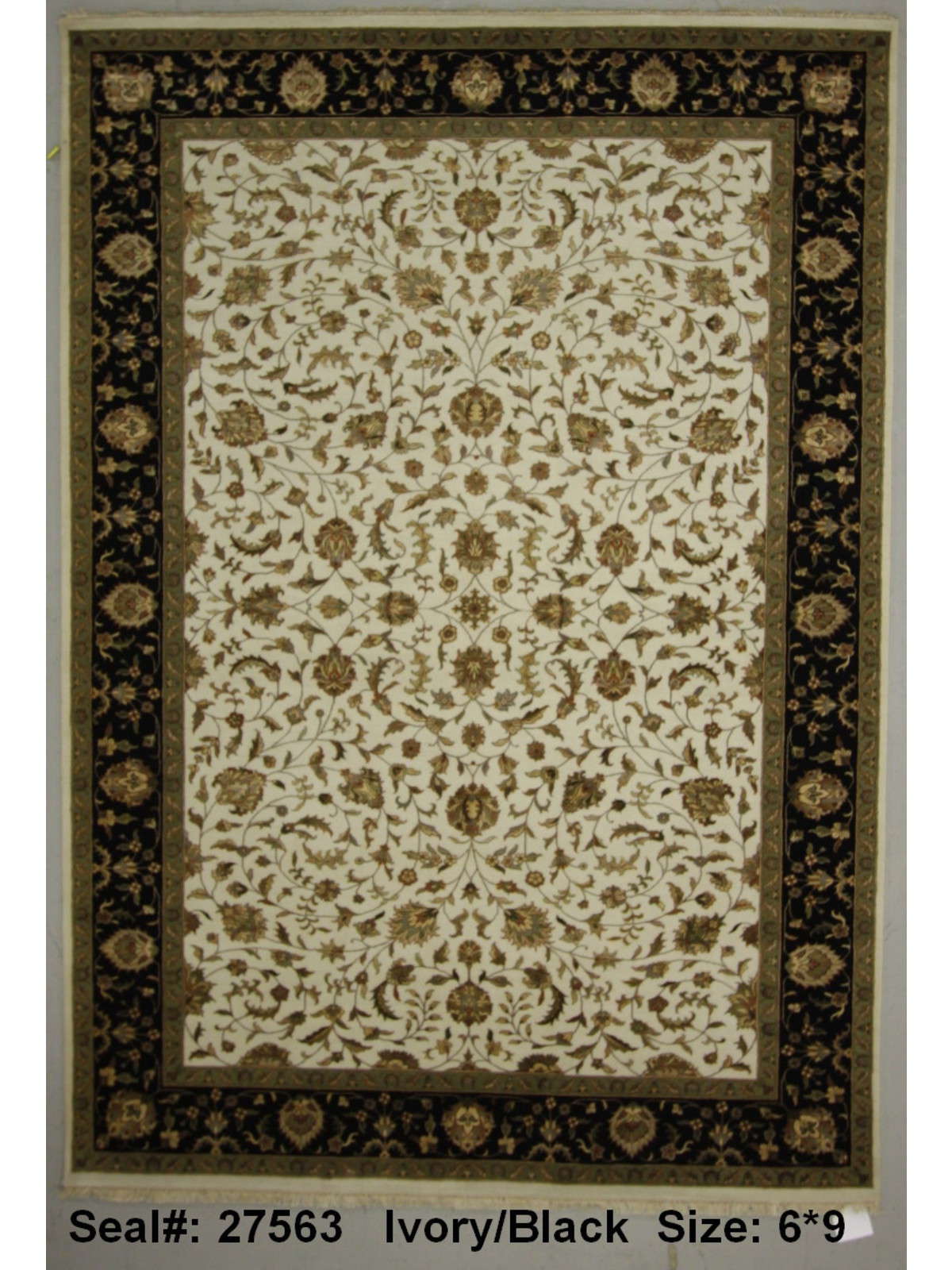 Traditional Beige BC-02 6x9 Hand Knotted Area Rug from India