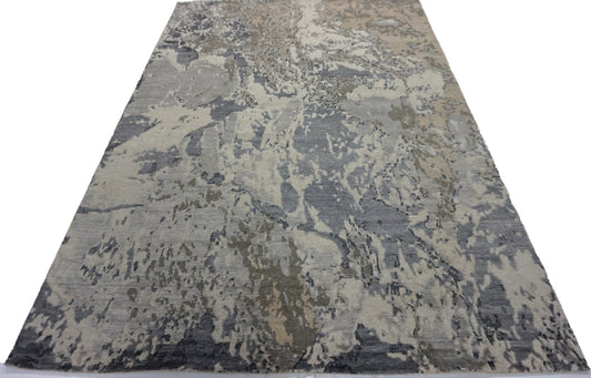 Modern Grey DW-786 7x10 Loom Knotted Area Rug from India
