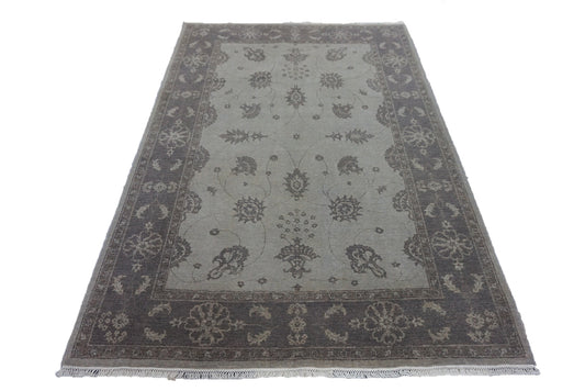Traditional Arabic Coffee 1174 6x9 Hand Knotted Area Rug from India
