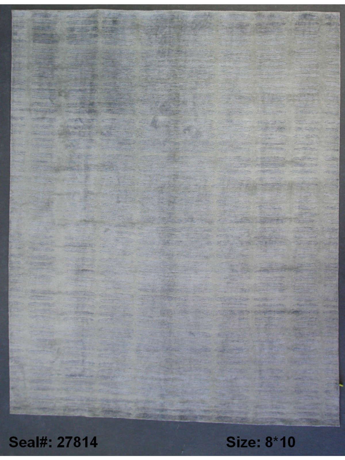 Traditional Silver SAMPLE 8x10 Flat Weave Area Rug from India