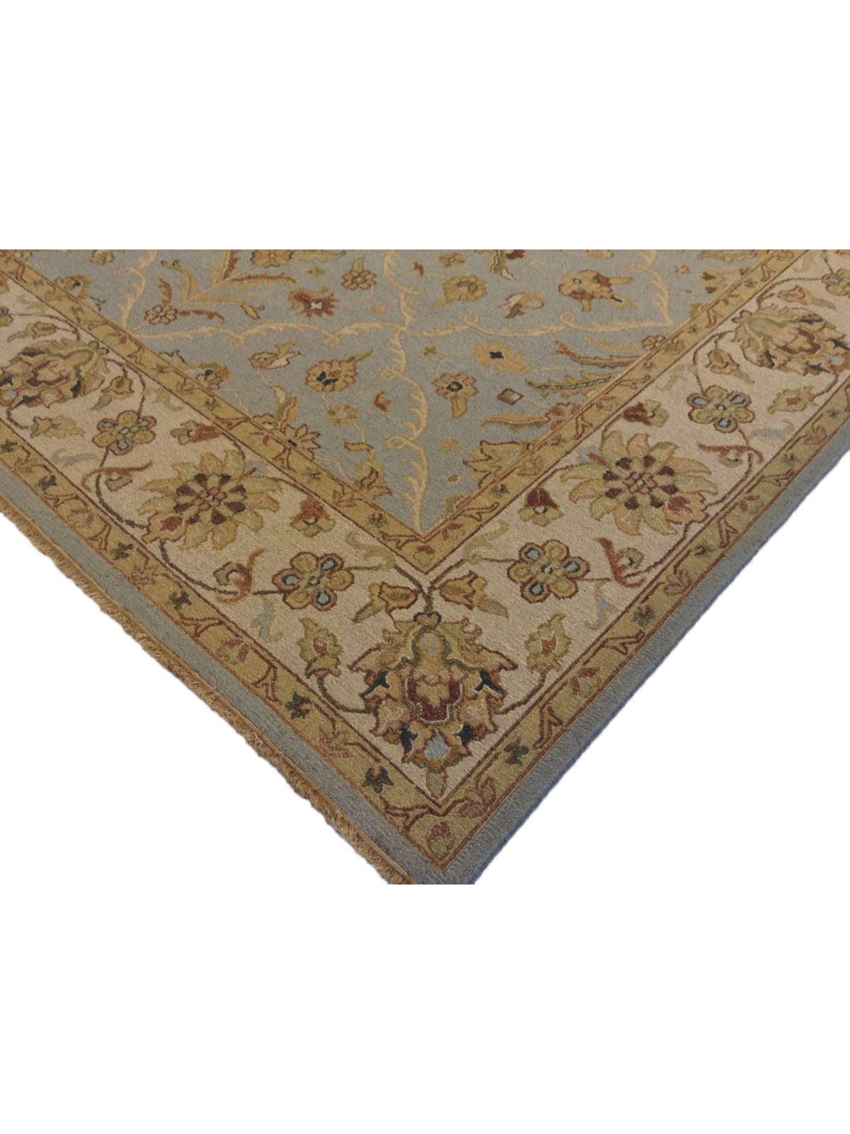 Traditional L.Blue 714 8x10 Flat Weave Area Rug from India