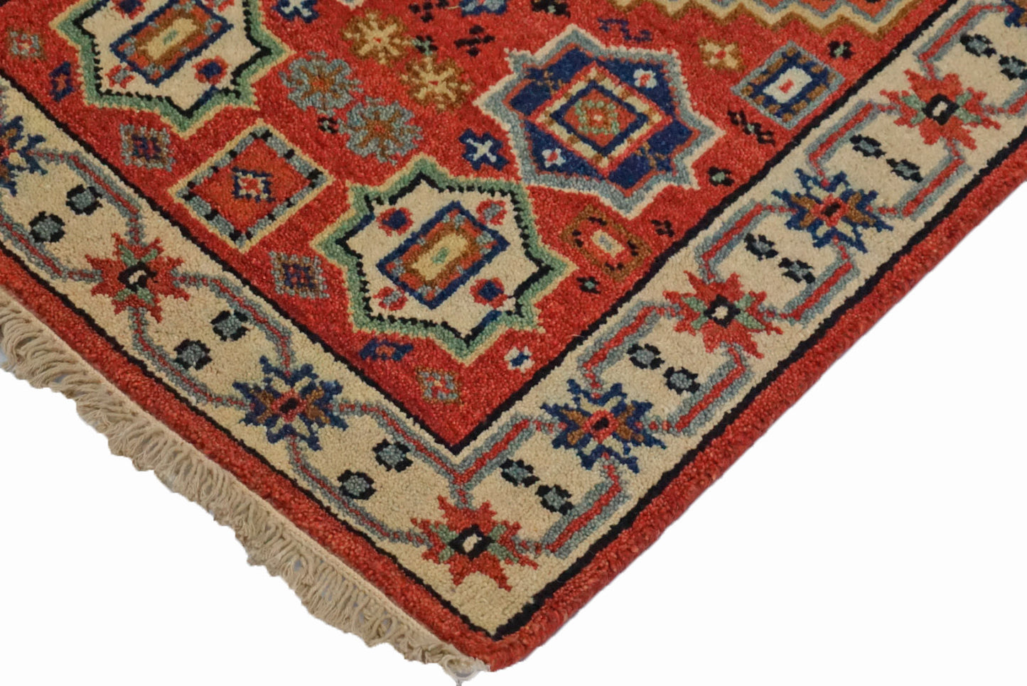 Traditional Rust KAZAK 6ft Runner Hand Knotted Area Rug from India