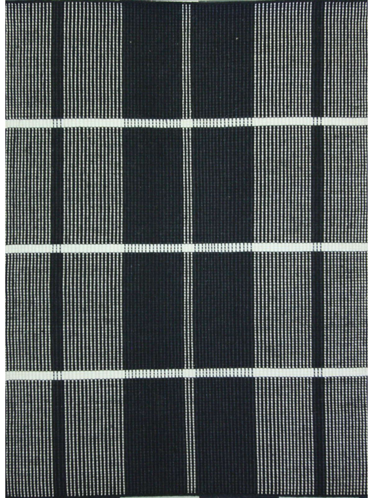 Modern Black A-2255 4x6 Flat Weave Area Rug from India