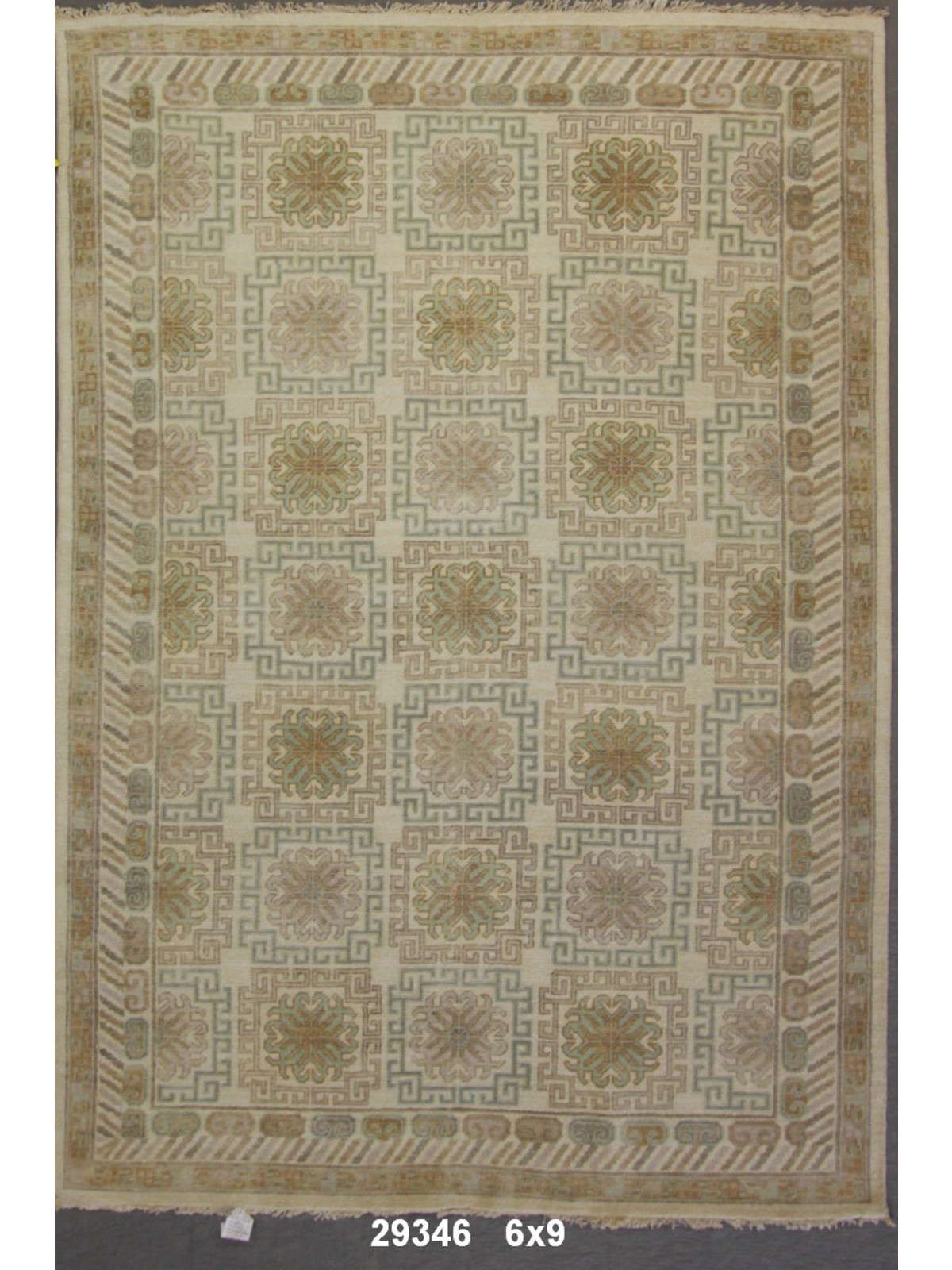 Modern Ivory SK-12 6x9 Hand Knotted Area Rug from India