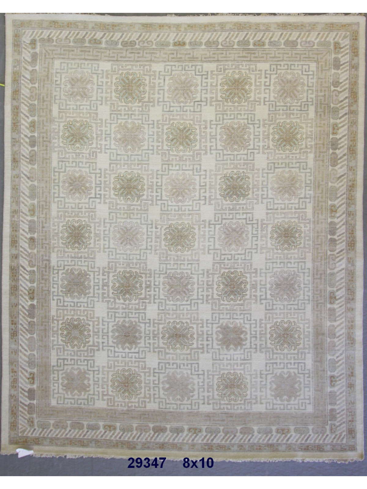 Modern Ivory SK-12 8x10 Hand Knotted Area Rug from India