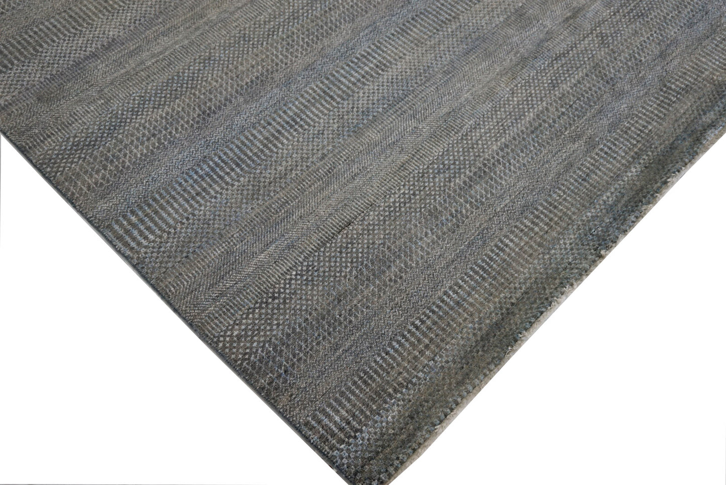 Modern Grey HPT-108 8ft Square Hand Knotted Area Rug from India