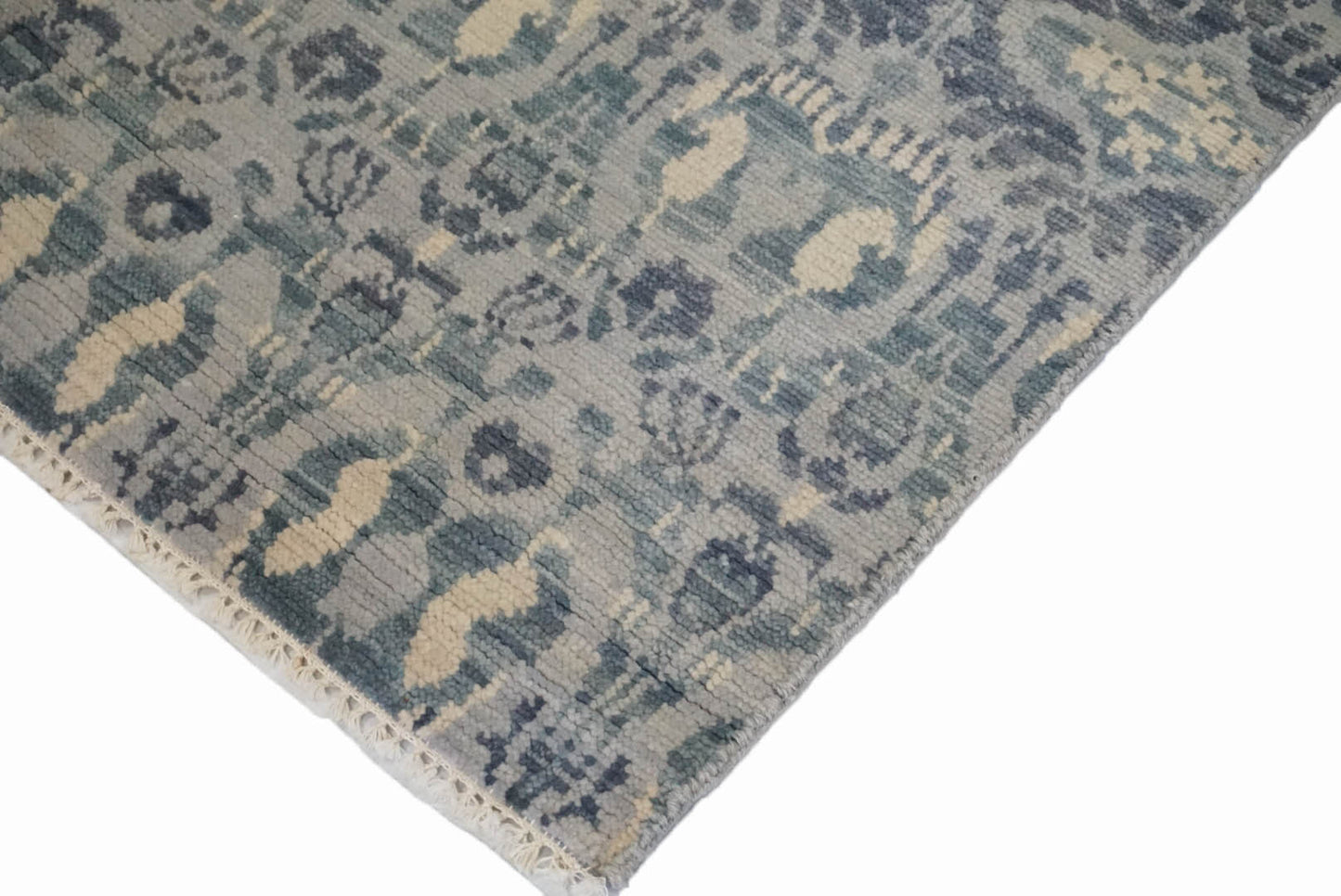 Modern Grey GC-5 10ft Runner Hand Knotted Area Rug from India
