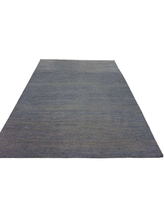 Modern Silver GRASS 8x10 Hand Made Area Rug from India