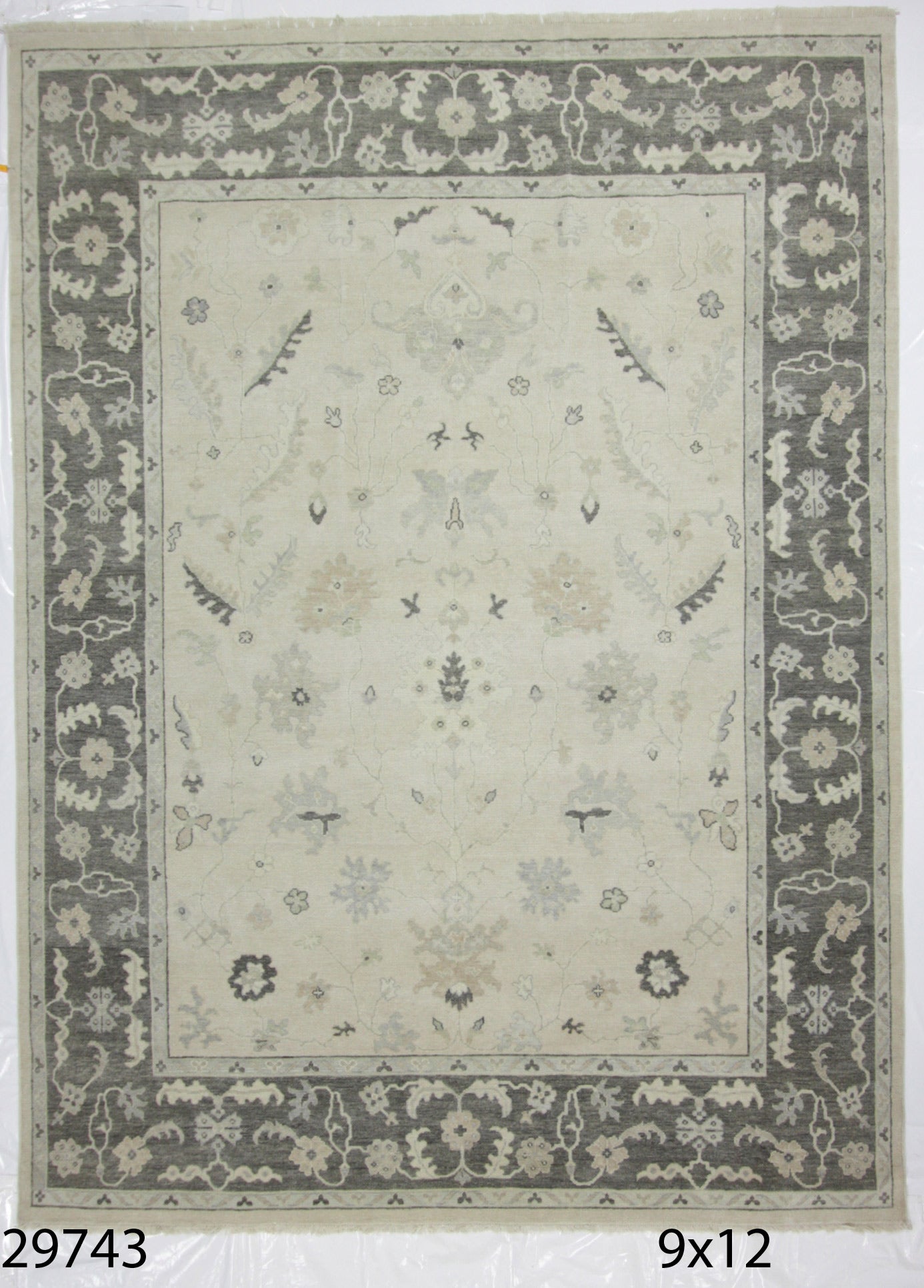 Traditional Beige AT-157 9x12 Hand Knotted Area Rug from India