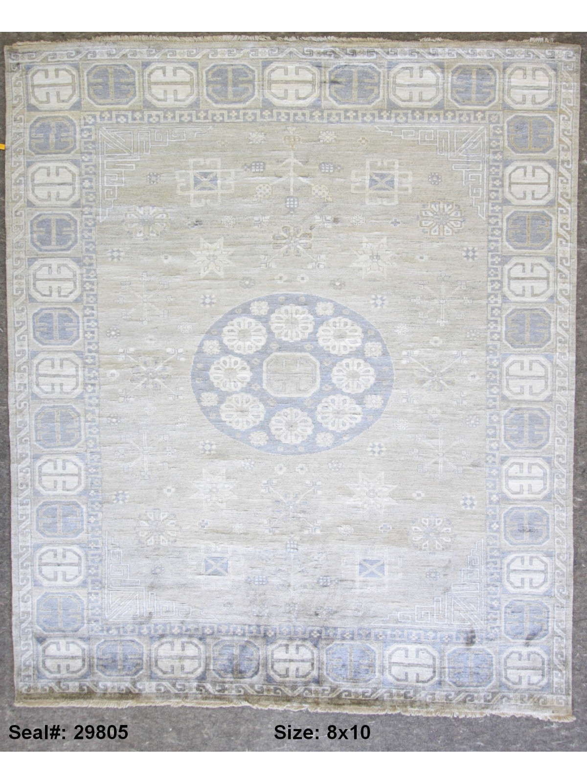 Traditional Camel OUSHAK 8x10 Hand Knotted Area Rug from India