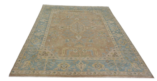 Traditional Rust OUSHAK 9x12 Flat Weave Area Rug from India