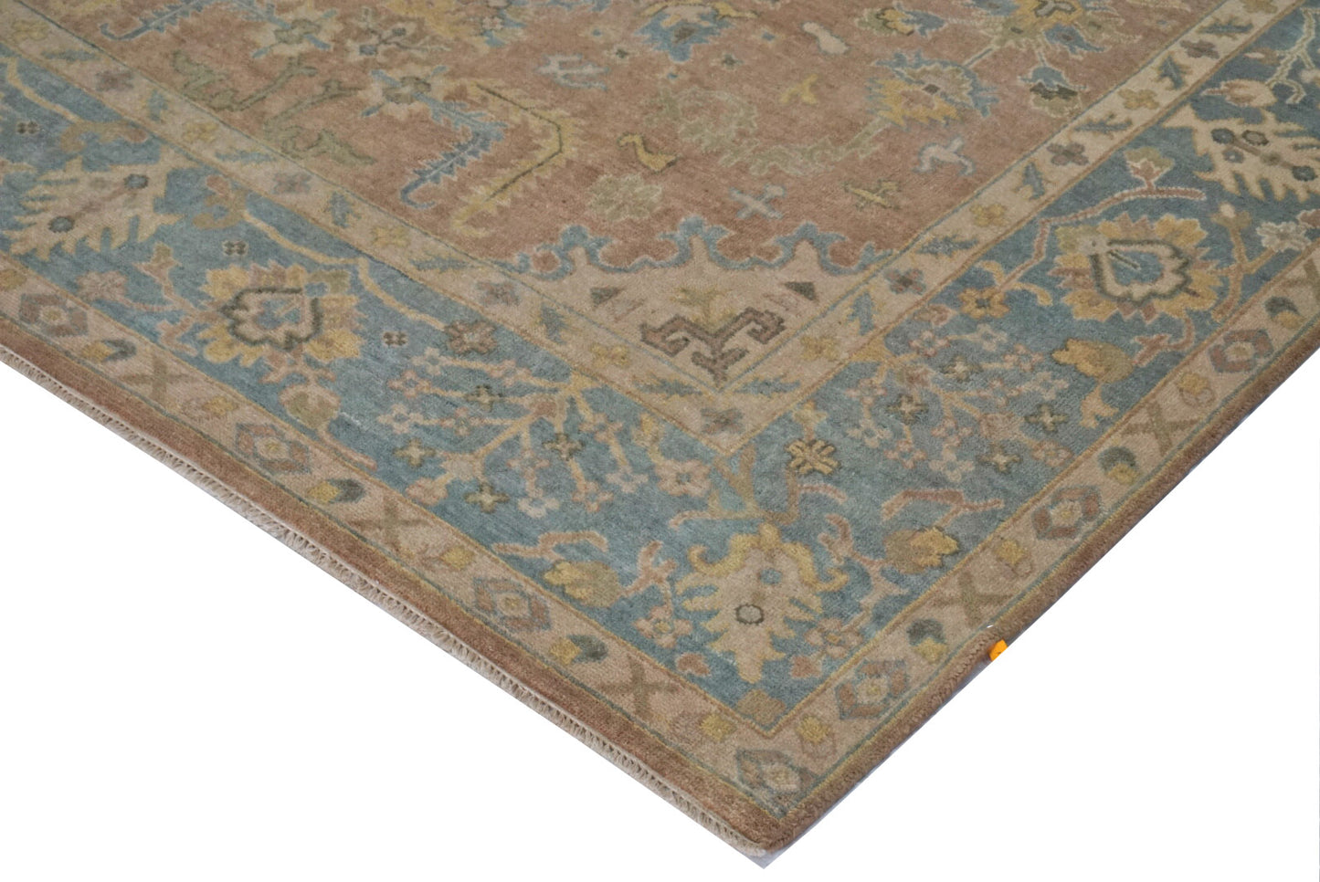Traditional Rust OUSHAK 9x12 Flat Weave Area Rug from India