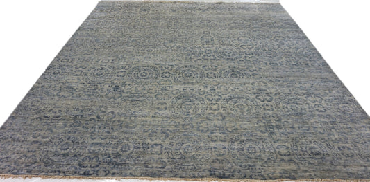 Modern Td Grey GC124 10ft Square Hand Knotted Area Rug from India