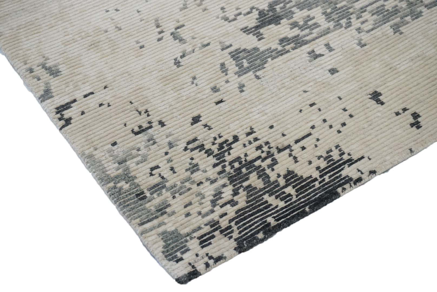 Modern Beige OM6BL 8x10 Hand Knotted Area Rug from India
